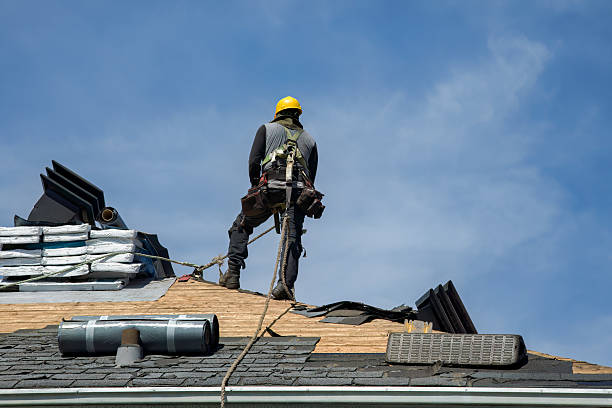 Professional Roofing technician working in Singers Glen, VA
